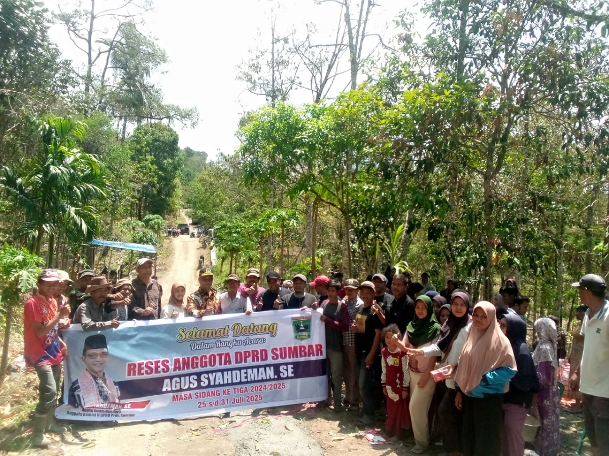 Serap Aspirasi Warga, Anggota DPRD Sumbar Agus Syahdeman Kunjungi Jorong Batu Palano Solok