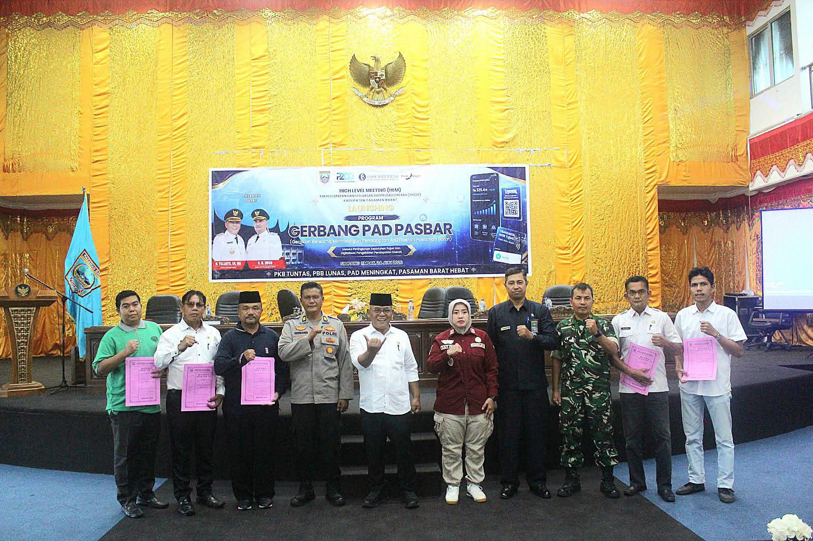 Gerbang PAD Pasbar Diluncurkan, Bupati Tekankan Kepatuhan Pajak ASN dan Masyarakat