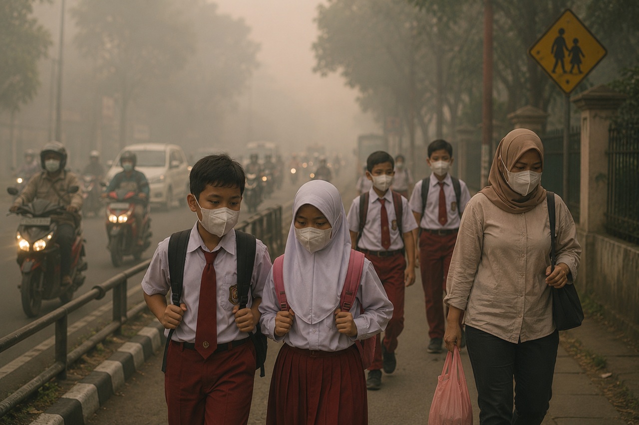 Kabut Asap Belum Mereda, Tiga Daerah di Sumbar Perpanjang PJJ hingga 21 Oktober