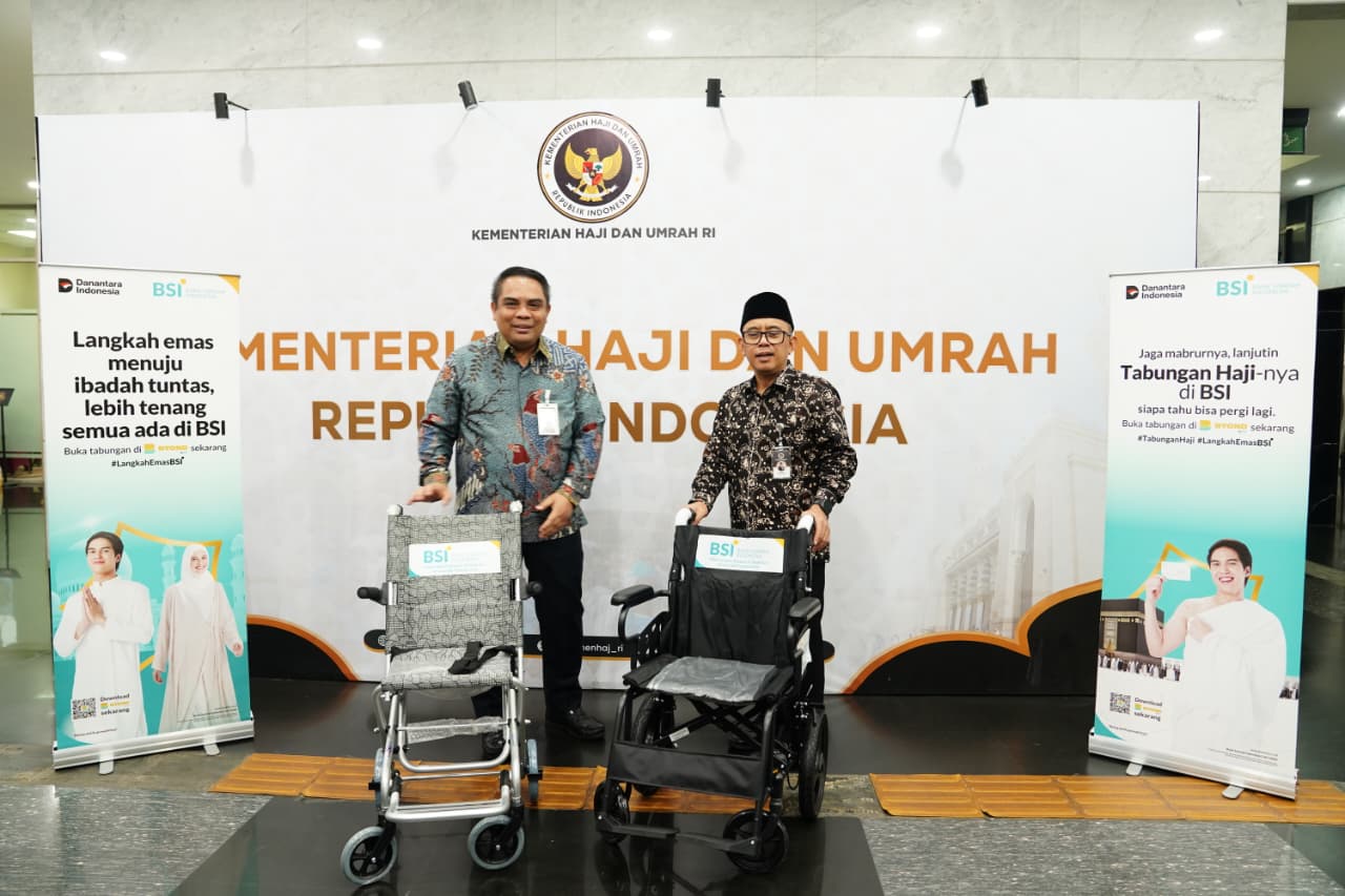 Support Kelancaran Puncak Haji, BSI Kirim 600 Kursi Roda ke Tanah Suci