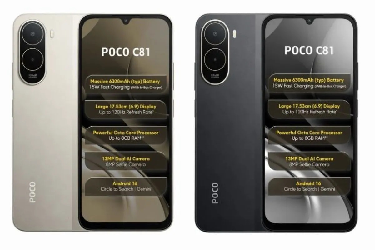 Poco C81 dan C81x Resmi Meluncur: Ponsel 4G Murah dengan Layar 120Hz dan Baterai Jumbo