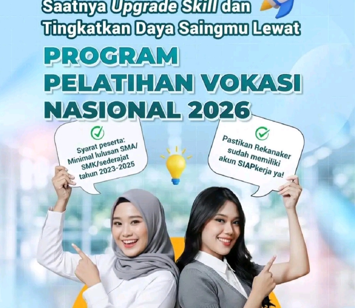 Kemnaker Buka Pelatihan Vokasi Nasional 2026: Gratis, Dapat Uang Saku dan Sertifikat BNSP
