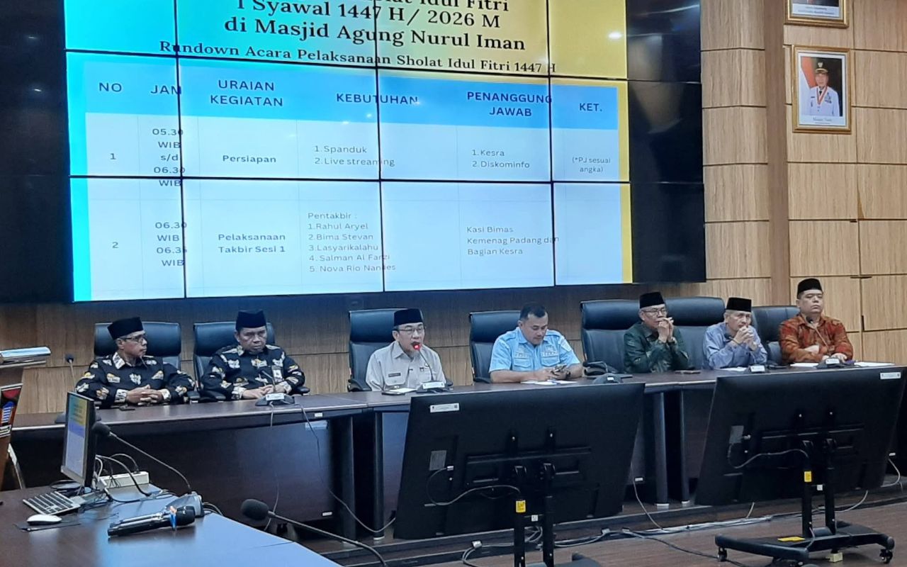 Pemko Padang Siapkan Takbiran dan Salat Idul Fitri di Masjid Agung Nurul Iman