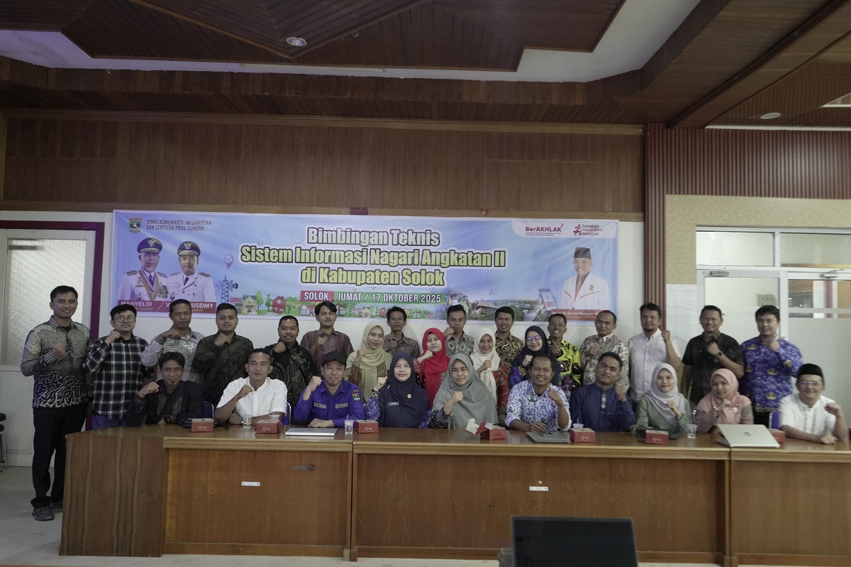 Pemprov Sumbar Perkuat Kapasitas Aparatur Nagari dalam Pengelolaan Data dan Teknologi Digital