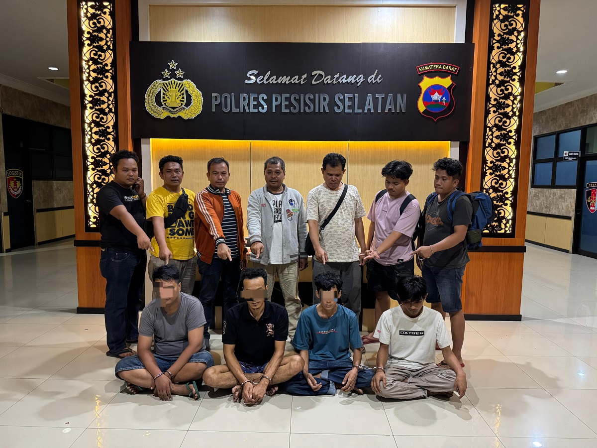 Tim Sapu Jagat Polres Pessel Berhasil Ringkus 4 Pelaku Narkoba Sekaligus