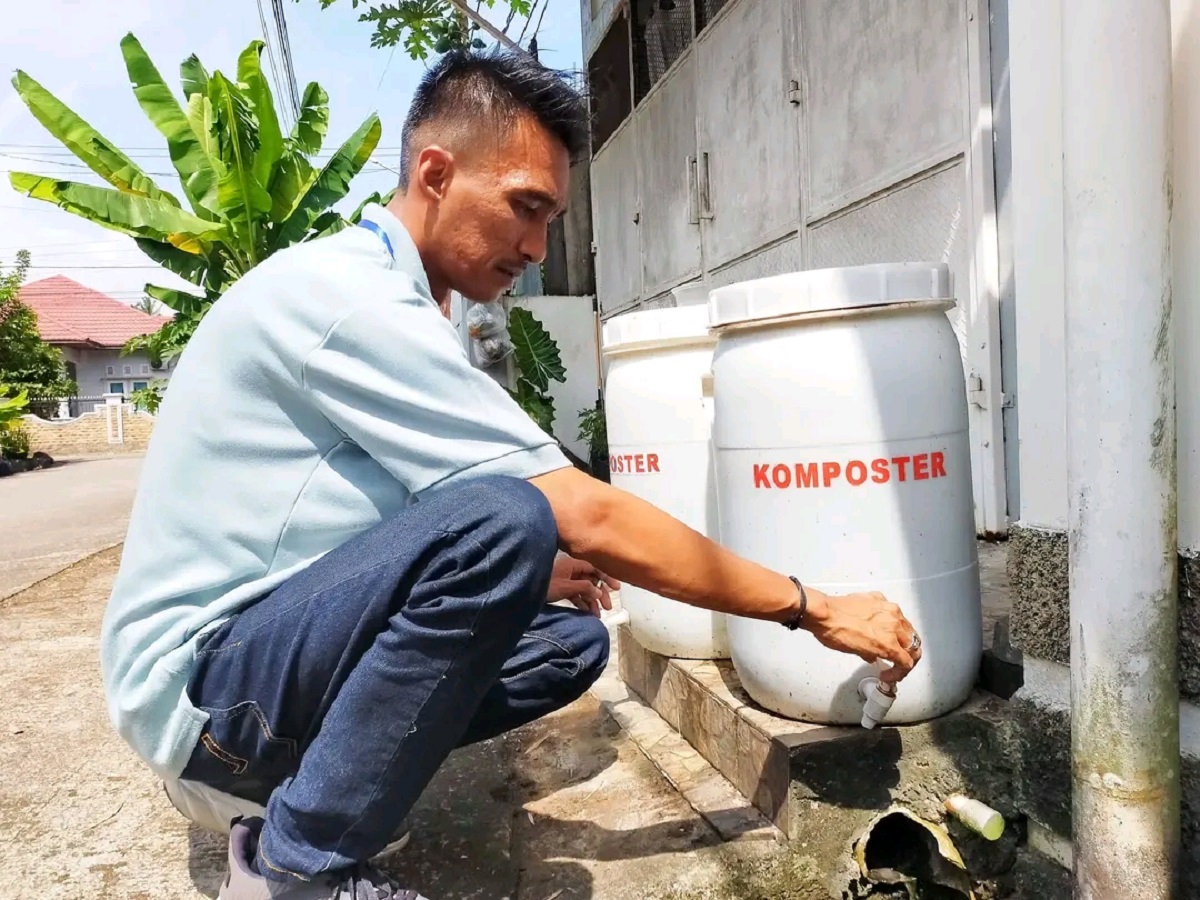 Kreatif! Warga Palimo Indah Olah Sampah Organik dan Bunga Telang Jadi Produk Bernilai