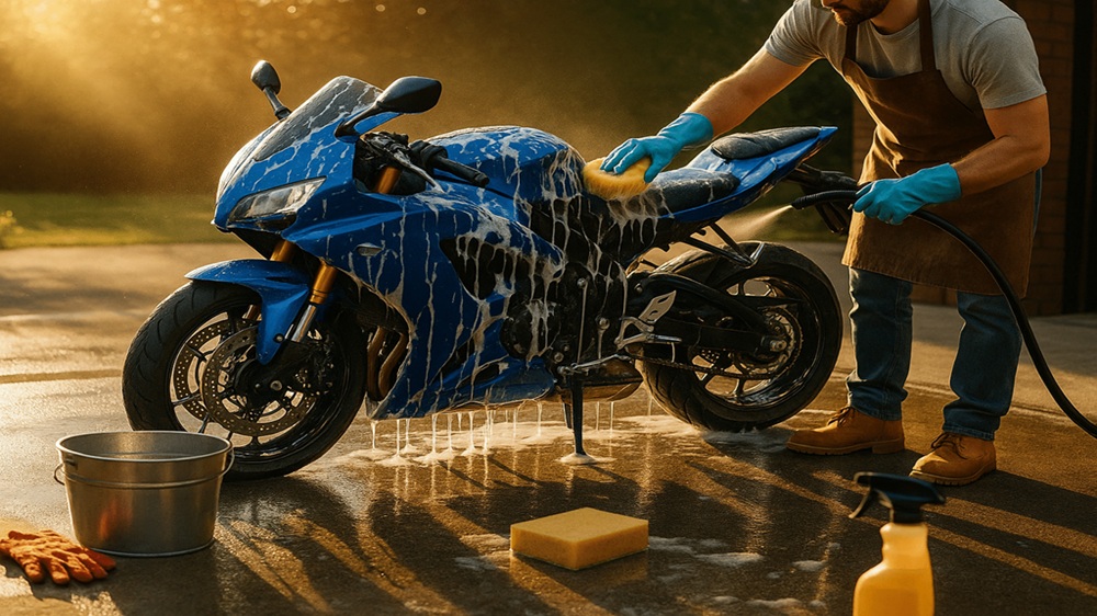 Tips Mencuci Motor di Rumah, Dijamin Jadi Kinclong!