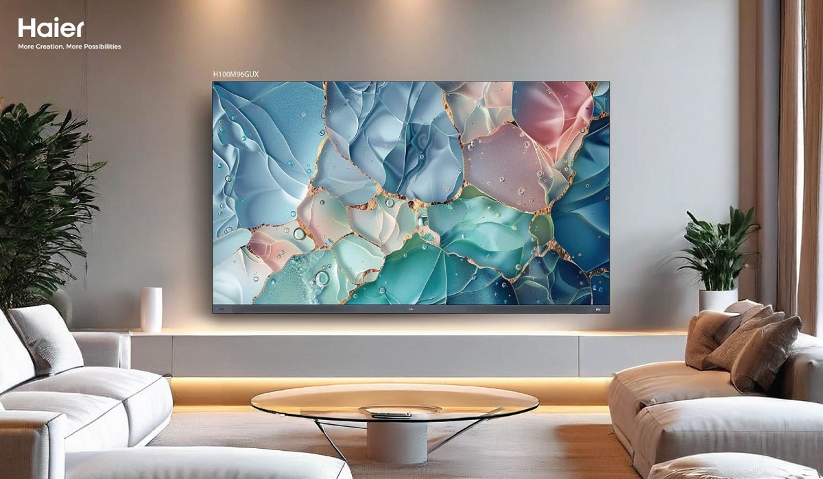 Manjakan Pencinta Sinematik dan Gamer, Haier Rilis TV QD-Mini LED 100 Inci H100M96GUX