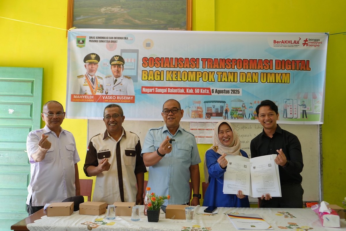 Diskominfotik Sumbar Dorong Literasi Digital UMKM dan Kelompok Tani di Lima Puluh Kota