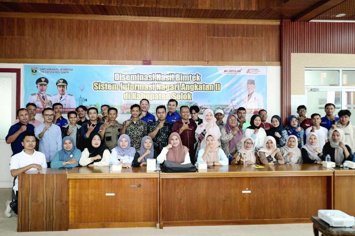 Sumbar Dorong Transformasi Digital Nagari: Diskominfotik Gelar Diseminasi Hasil Bimtek Angkatan II di Kabupate