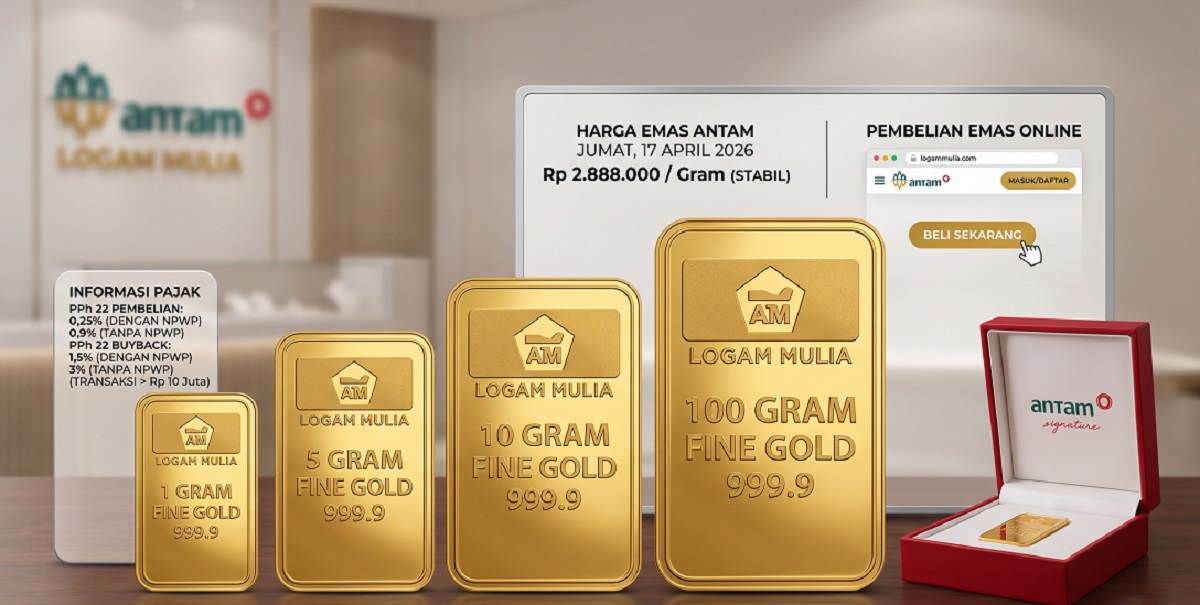 Logam Mulia Longsor: Harga Emas Antam Sabtu Pagi Jatuh ke Rp2.738.000
