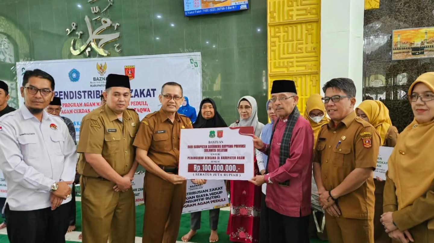 BAZNAS Agam Salurkan Zakat Rp188,78 Juta untuk 92 Mustahik, Sasar Sektor Pertanian
