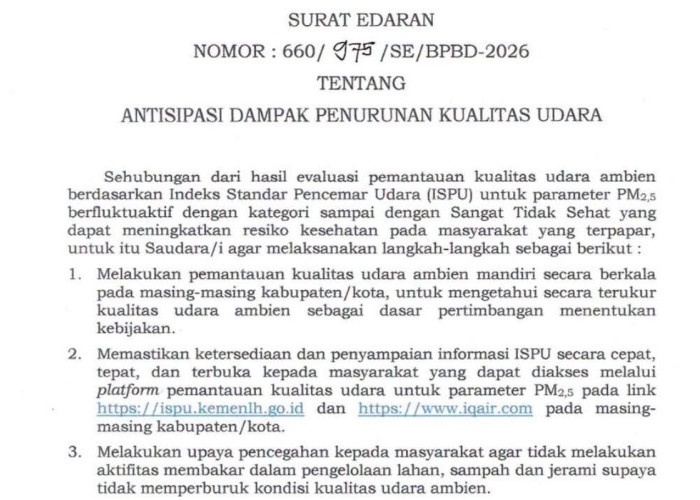 Kualitas Udara Sumbar Menurun, Gubernur Mahyeldi Minta Pemkab dan Pemko Perkuat Pemantauan
