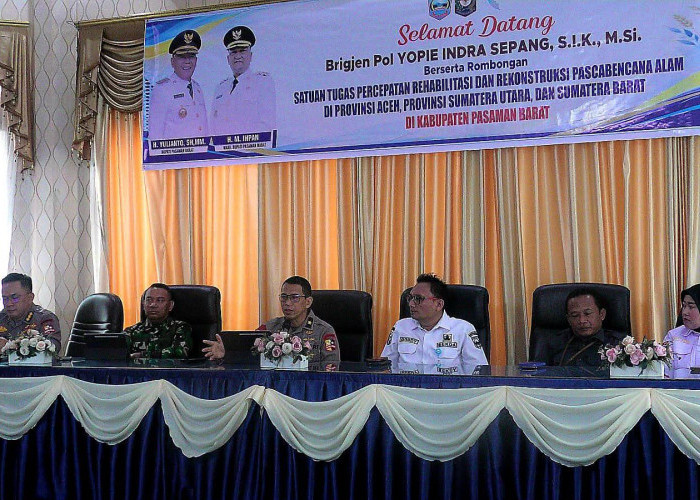 Terima Kunjungan Satgas Pusat, Sekda Pasbar Harap Rehabilitasi Pascabencana Makin Terakselerasi