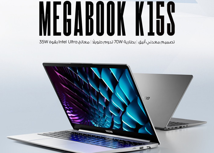 Spesifikasi dan Harga Tecno Megabook K15S: Pakai AMD Ryzen 5 dan Baterai Awet 17,5 Jam