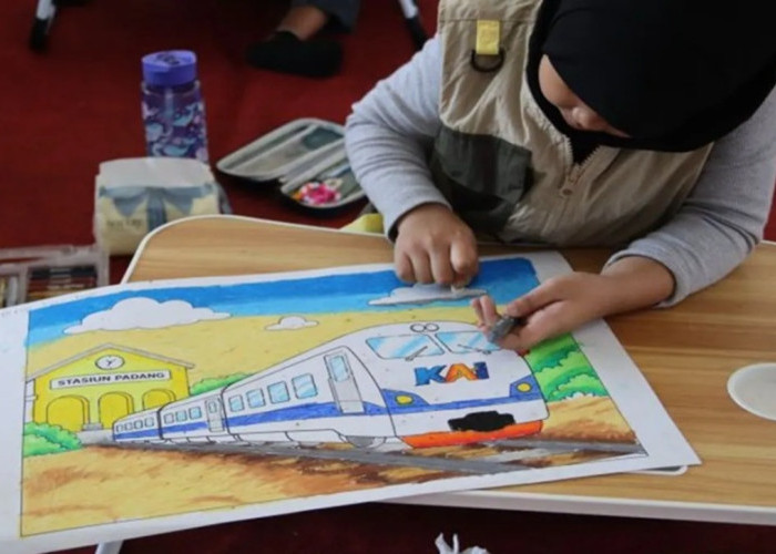 Lomba Mewarnai Digelar di Stasiun Padang untuk Peringati Hari Anak Nasional 2026