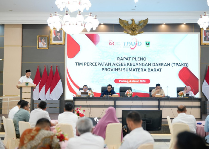 Perkuat Ekonomi Daerah, Pemprov Sumbar dan OJK Gelar Rapat Pleno TPAKD 2024