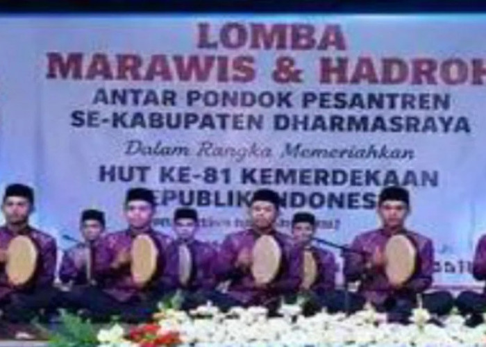 Semarak Lomba Marawis dan Hadroh Antarpesantren Meriahkan HUT ke-81 RI di Dharmasraya