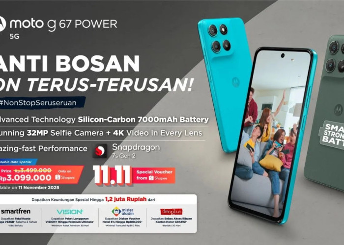 Motorola Resmi Luncurkan Moto G67 Power di Indonesia: Baterai 7000 mAh, Kamera Sony LYTIA 600, dan Snapdragon 