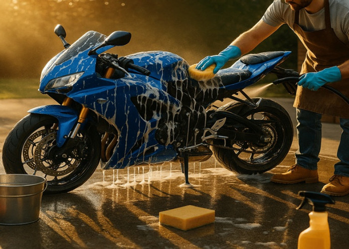 Tips Mencuci Motor di Rumah, Dijamin Jadi Kinclong!