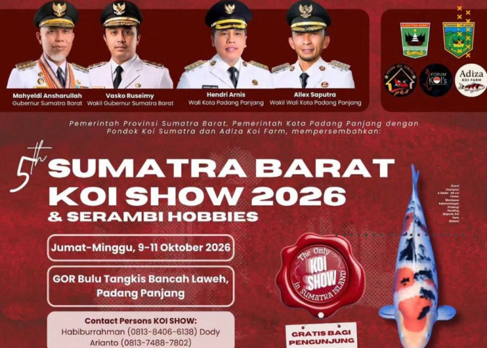Sumatra Barat Koi Show 2026 Hadirkan Kompetisi Koi dan Ragam Hobi di Padang Panjang