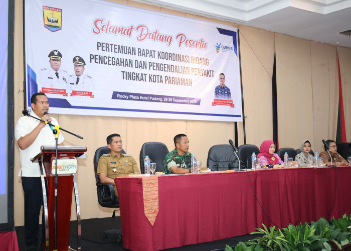 Wali Kota Pariaman Buka Rakor Pencegahan dan Pengendalian Penyakit Tingkat Kota Pariaman
