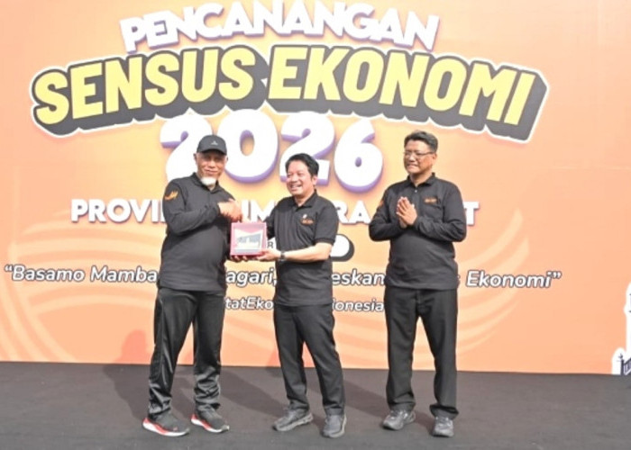 Gubernur Sumbar Ajak Masyarakat Sukseskan Sensus Ekonomi 2026 demi Pembangunan Tepat Sasaran