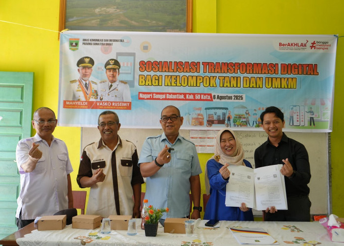 Diskominfotik Sumbar Dorong Literasi Digital UMKM dan Kelompok Tani di Lima Puluh Kota