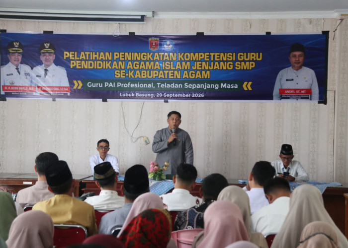 Guru PAI Dituntut Adaptif di Era Digital, Disdikbud Agam Perkuat Kompetensi