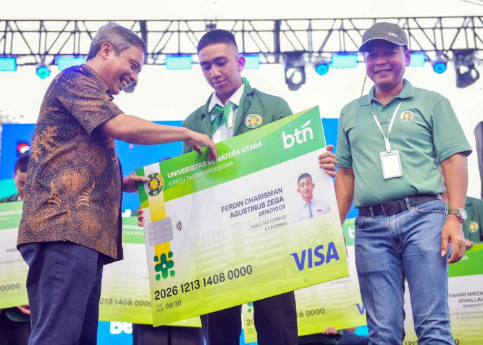 Perluas Dukungan untuk Ekosistem Transaksi Kampus, BTN Luncurkan 9.800 KTM Co-Branding USU