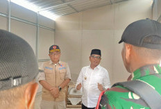 Wabup Risnaldi Dampingi Sekretaris Utama BPBD RI Tinjau Huntara di Bayang Utara
