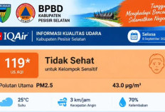 Kualitas Udara Pesisir Selatan AQI 119, Kelompok Sensitif Diimbau Kurangi Aktivitas Luar